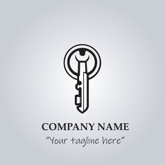 Key logo company design vector illustration

