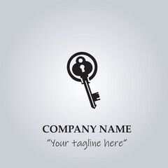 Key logo company design vector illustration
