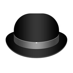 black bowler hat