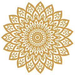 Black lined mandala background with floral pattern.