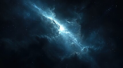 Obraz premium A glowing comet streaking through a dark starry sky 