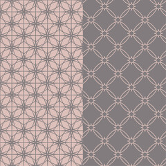 Seamless vintage geometric patterns. Abstract geometric circle graphic design pattern. Vector illustration for fabric textile wrapping paper background.