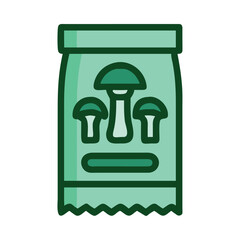 Eco packing mushroom packaging icon