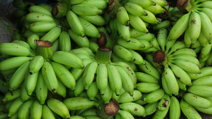 fresh banana, ready to be sold in traditional market