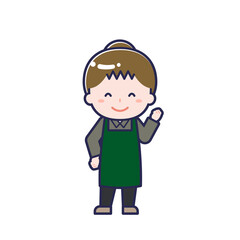 カフェ店員／女性 04