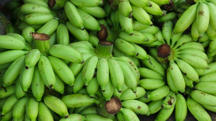 fresh banana, ready to be sold in traditional market