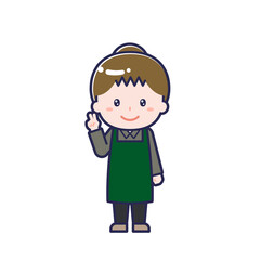 カフェ店員／女性 14