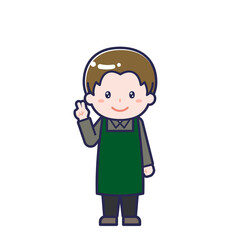 カフェ店員／男性 14