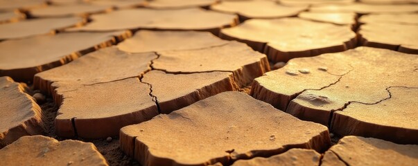 Rough, cracked earth surface, dry arid landscape, ground, weathered, vintage