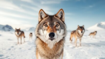 Naklejka premium siberian husky dog