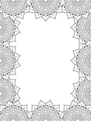  Flower Borders Coloring Book Pages For Adult