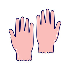 Obraz premium Gloves. Protective disposable gloves for hygiene and safety.