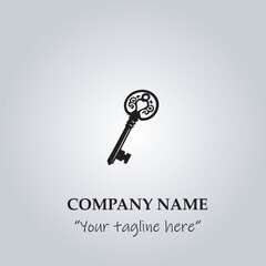 Key logo company design vector illustration
