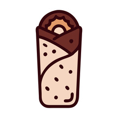 Breakfast wrap with chocolate
