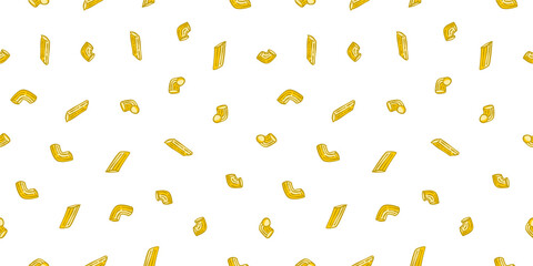 Macaroni Pasta Pattern background. Seamless Pattern Macaroni background. pasta pattern background.