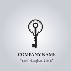 Key logo company design vector illustration
