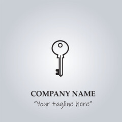 Key logo company design vector illustration
