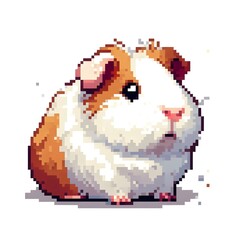 Fototapeta premium 기니피그, 픽셀아트, jpeg, (Guinea pig, pixel art, jpeg)