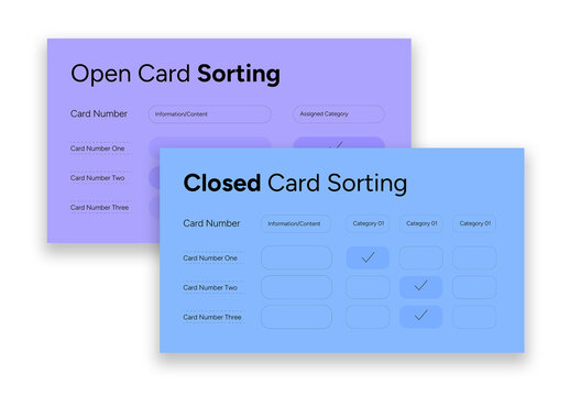 Card Sorting Template Design
