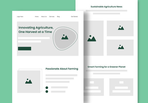 Agriculture Wireframe Design