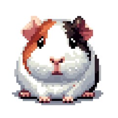 Obraz premium 기니피그, 픽셀아트, jpeg, (Guinea pig, pixel art, jpeg)
