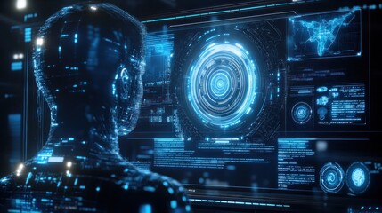 Digital Mind: AI Interface Futuristic Technology