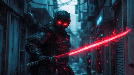 Cyberpunk Samurai: Neon Rain