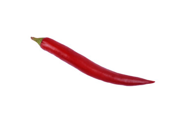 Red hot chili pepper on a white background.