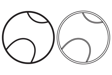 Sports outline icons-Tennis balls. Collection of tennis ball icons in outline styles. Ideal for sports, fitness, and recreational-themed designs.