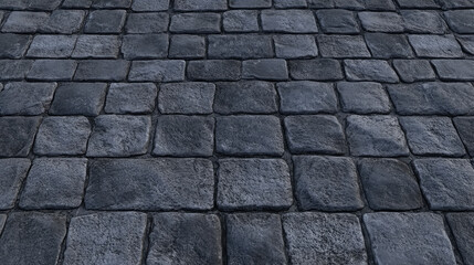 A seamless high-resolution gray cobblestone texture, ideal for use in 3D renderings or construction projects.