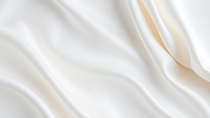 Obraz premium White silk background with a smooth and luxurious texture, perfect for adding a touch of elegance to your designs, serene, texture, space