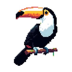 왕부리새, 픽셀아트, jpeg (Toucan, pixel art, jpeg)