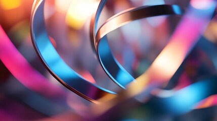 Vibrant Abstract Colorful Swirls of Light and Fluid Lines Creating a Playful and Energetic Aesthetic : Generative AI