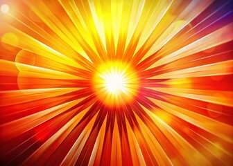 Vibrant Red and Yellow Sunburst Background - Candid Photography Stock Photo