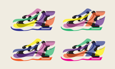 air lettering typography, sneaker graphic design asset, for poster and banner ads