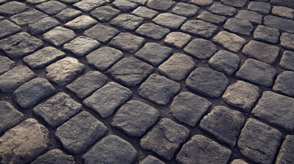 A seamless high-resolution gray cobblestone texture, ideal for use in 3D renderings or construction projects.