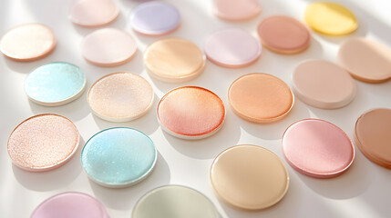 Obraz premium Futuristic makeup palette with glowing colors and soft textures