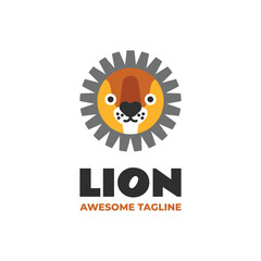 Lion Simple Mascot Logo