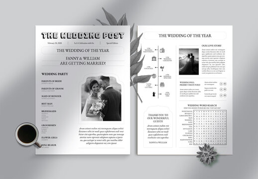 Wedding Newspaper Template