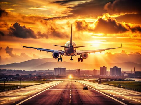Vintage Barcelona Airport Landing: Ryanair Plane at El Prat, December 2017