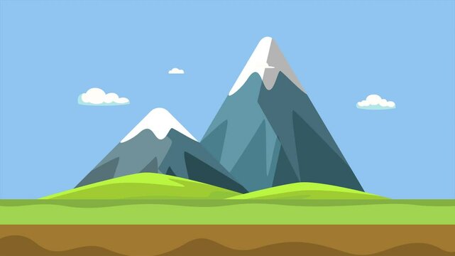 Animated video Natural Disaster concept. Full length animation illustration. High quality 4k footage.