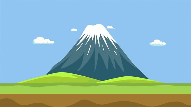 Animated video Natural Disaster concept. Full length animation illustration. High quality 4k footage.