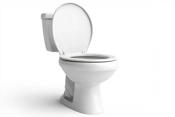 modern white toilet bowl with closed lid, isolated on white background, perfect for bathroom design ideas