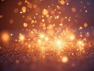 Obraz premium A dazzling display of sparkles and glitter against a soft background, creating a magical and enchanting atmosphere perfect for celebrations