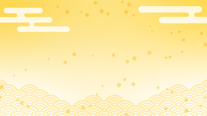 黄色の和風背景