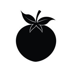 Miracle Fruit Silhouette Vector | Black and White Miracle Fruit Illustration Design