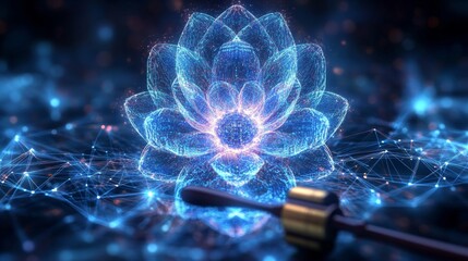 Digital Lotus Flower Technology and Nature Synergy