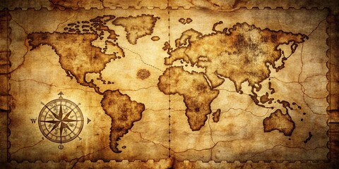 Fototapeta premium Vintage Pirate QR Code: Retro Scannable Treasure Map Design