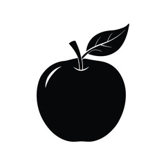 Mountain Apple Silhouette Vector | Black and White Mountain Apple Fruit Illustration