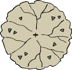 hand drawn cartoon decoration top view of tree illustration.